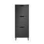 Shoe cabinet 50x19x129cm., black