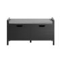 Hallway bench 91x30x50cm., black/gray