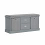 Hallway bench 100x35x50cm., black/gray