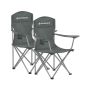 Set of 2 camping chairs 54x86x97cm., gray