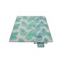 Picnic blanket / throw 200 x 200 cm, gray with tropical fern