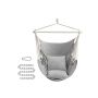 Hanging chair 140x150x128cm., dark gray/beige