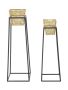 Flower stands, 2 pcs, 23 × 70 × 23 cm and 20 × 60 × 20 cm