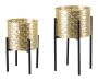 Glissy flower stands, 2 pcs, Ø 21 × 38 cm and Ø 19 × 28 cm
