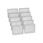 Set of 10 gabions 100x80x30cm., silver color