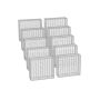 Set of 10 gabions 100x90x30cm., silver color
