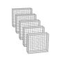Set of 5 gabions 100x90x30cm., silver color