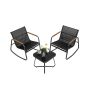 Outdoor furniture set, black