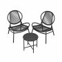 Balcony furniture set, black
