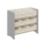 Wooden shelf 29.5x62.5x60cm., gray/cream color