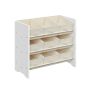 Wooden shelf 29.5x62.5x60cm., white/cream color