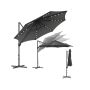 Outdoor umbrella 300x300cm., dark gray/black