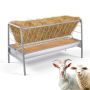 Eläinten ruokintakaukalo VEVOR T1097, 2-in-1, 300 l, Hopeanvärinen, 147 × 86,5 × 70 cm