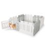 Pet Playpen, 8-piece, Sand, 154 × 154 × 61 cm
