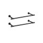 2 pcs. wall-mounted clothes hanger 84 cm long, black