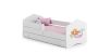 Children's bed Fala with drawer, mattress and barrier protection 144 cm x 78 cm x 65 cm, mermaid