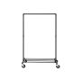 Metal outerwear rack on wheels HSR61BK, black