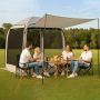 Verkollinen avattava teltta VEVOR 121136, 4–6 henkilölle, 182,5 × 182,5 × 220 cm
