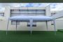 Extendable gazebo 590 x 300 cm, silver-coated fabric, 3 height levels