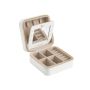 Jewelry box 11.4x11.4x5.5cm., white/cream color