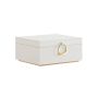 Jewelry box 20.5x24x11cm., white/beige