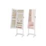 Jewelry cabinet with mirror 37.2x41x151.5cm., white/cream color