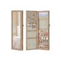 Cosmetic mirror 10x37x120cm., light brown/cream color