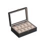 Watch box 20.5x29x8.5cm., black/beige