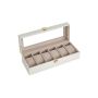 Watch box 11.2x30x8cm., white/cream color