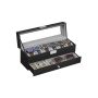 Jewelry box 10x32.5x13.5cm., black/gray