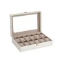 Watch box 20.2x30.2x7.8cm., white/cream color