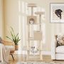 Cat scratching post, 2 platforms, 2 caves, 90 × 59 × 206.5 cm