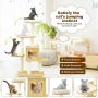Cat scratching post, 4 levels, 68 × 48 × 135 cm