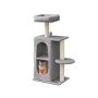 Cat scratching post FEANDREA, 2 caves, Gray, 45 × 101 × 35 cm