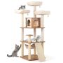 Cat scratching post, 8 levels, 58 × 58 × 168 cm