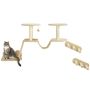 Pawhut 3-piece cat climbing wall set, beige