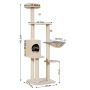Cat Tree, Multi-Tier, Sand, 30.5 × 17.5 × 56.5 inches