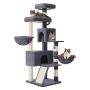 Cat house-scratching post FEANDREA PCT006G02, 2 cavities, Gray, 55 × 174 × 55 cm