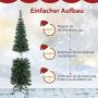Christmas tree, Pencil-shaped, 296 branch tips, 150 LEDs, 150 × 34 cm