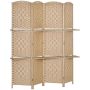 Tilanjakaja Aosom 830-813V00ND, 4 osaa, 2 hyllyä, 160 × 170 × 1,6 cm