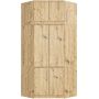 Kulmavaatekaappi S100, 6 ovea, Ruskea, 100 × 235 × 50 cm