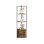 Corner shelf VASAGLE LBC580K01, 5-tier with storage compartment, 25.4 × 147.3 × 44.5 cm