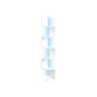 Corner hanging shelf VASAGLE, 5 tiers with LED lighting, White, 20 × 126 × 20 cm