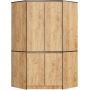 Kulmakaappi AKORD S100 CLP, 4-ovinen, ruskea, 100 × 180 × 50 cm