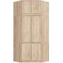 Kulmakaappi AkordV2 S100, 6 ovea, Ruskea, 100 × 235 × 50 cm
