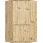 Kulmakaappi S100 4D CLP, 4 ovea, ruskea, 100 × 180 × 50 cm