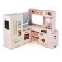Children's Corner Kitchenette, 22 Accessories, Beige/Brown/Pink, 101.6 × 100.33 × 93.98 cm