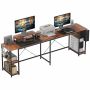 Corner desk Homcom 168x120x90cm., black/light brown
