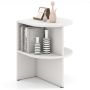 Coffee table, 2 open shelves, White, 38 × 38 × 48 cm