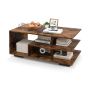 Coffee table, 3 tiers, White/brown, 90 × 50 × 42 cm
